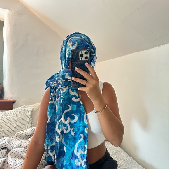 Blue pashmina - Picture 3 of 4